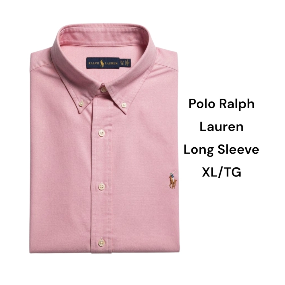 Polo Ralph Lauren Pink Long Sleeve Button Down Shirt XL / TG - Picture 3 of 4